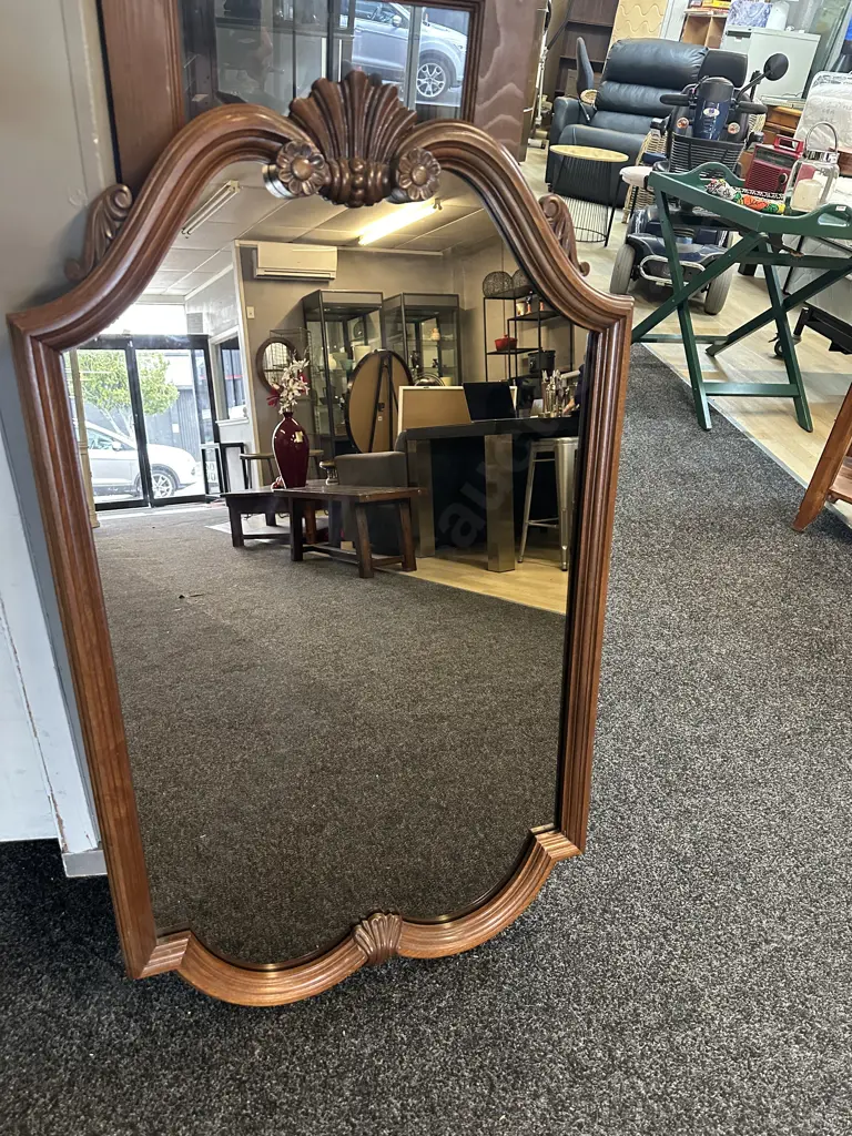 Mahogany Framed Mirror H109 W62cm. Image 1++