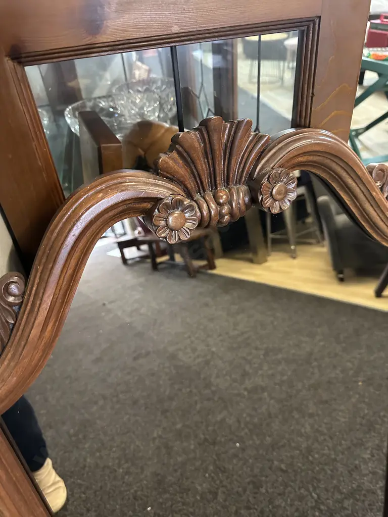 Mahogany Framed Mirror H109 W62cm. Image 1++