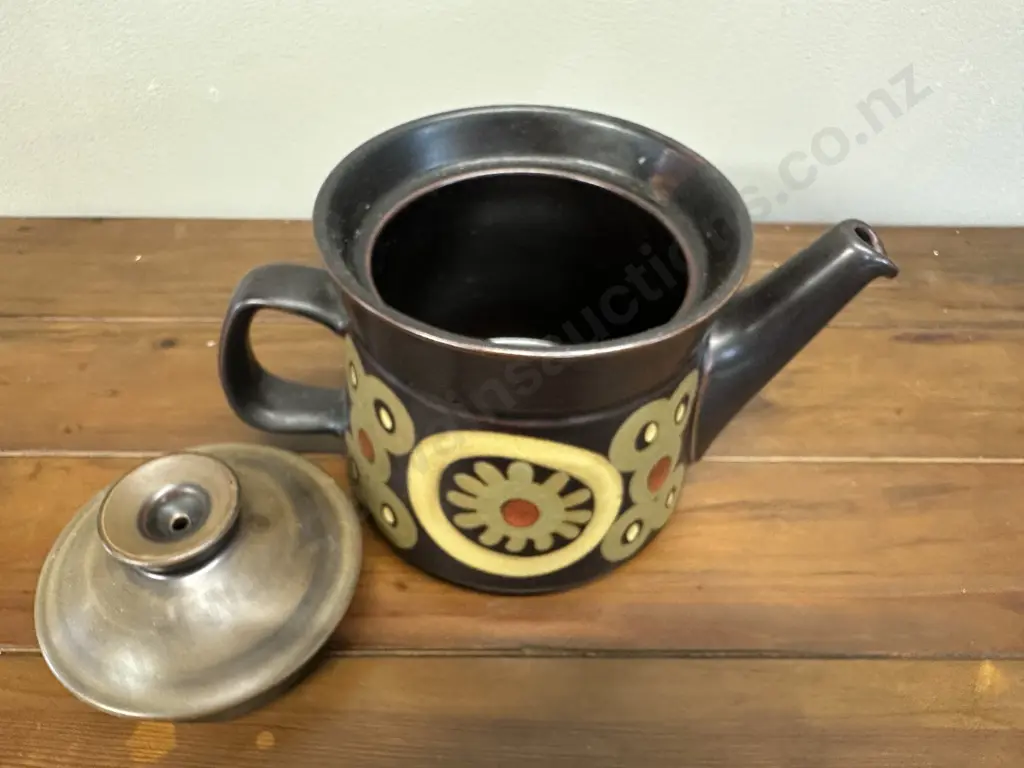 Vintage Denby Stoneware Arabesque Tea Pot Image 1++