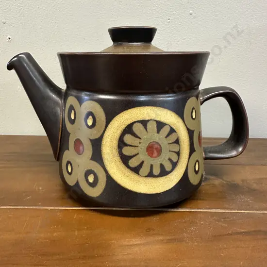 Vintage Denby Stoneware Arabesque Tea Pot