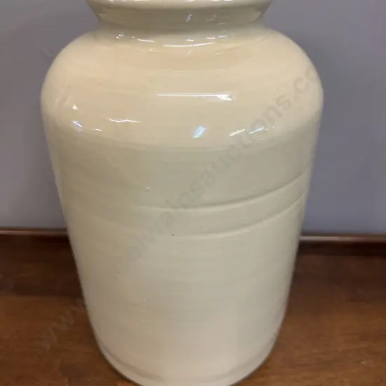 Vintage Temuka Cream Glazed Stoneware Crook H29cm.