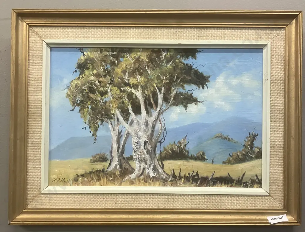 Reginald Phillip Hull '87 (NZ) - "Ureti Landscape" Oil, Signed (Lower Left), 34 x 46cm Image 1++