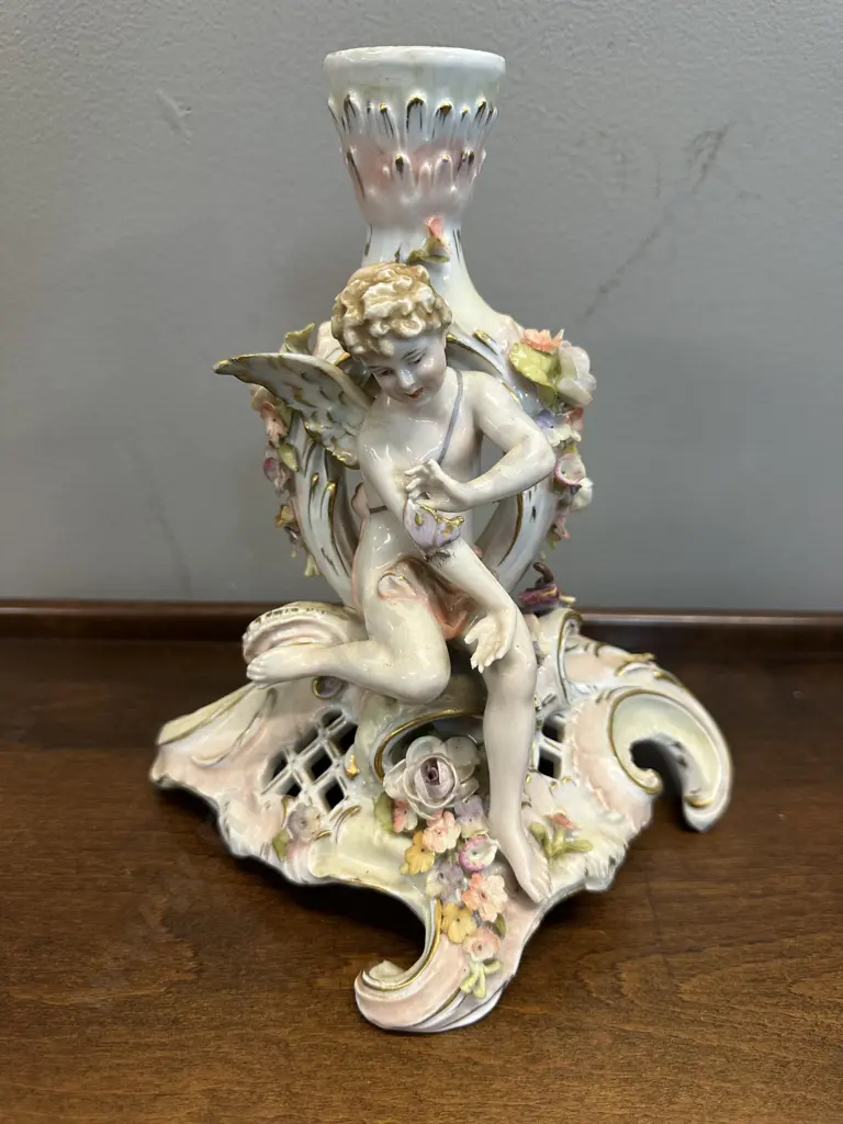 Vintage Meissen Candle Holder (af to finger) H22cm. Image 1++