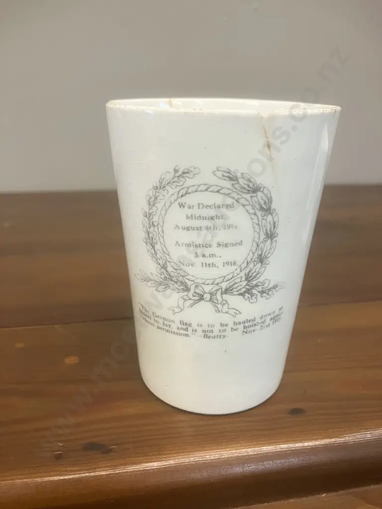 Aynsley China1919 Peace Cup & Chelson China England World War 1914-19 Peace Beaker (Both As Found) Image 1++