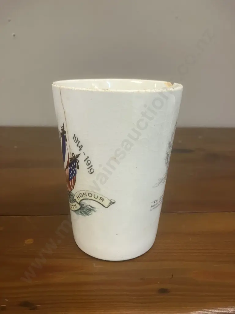 Aynsley China1919 Peace Cup & Chelson China England World War 1914-19 Peace Beaker (Both As Found) Image 1++
