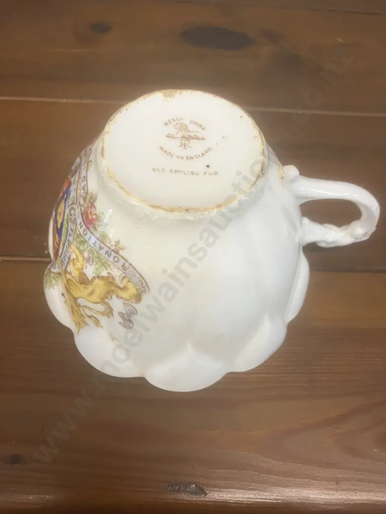 King Edward VII's 1902 Coronation Commemorative Moustache Cup & Saucer - Regent China England Image 1++