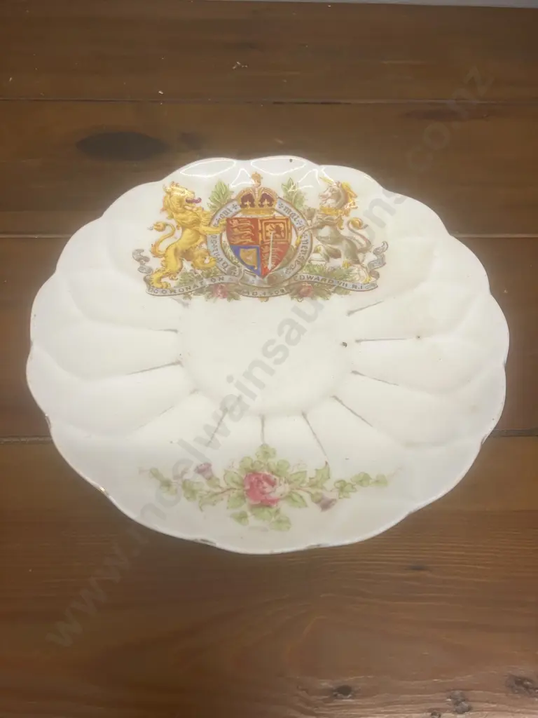 King Edward VII's 1902 Coronation Commemorative Moustache Cup & Saucer - Regent China England Image 1++