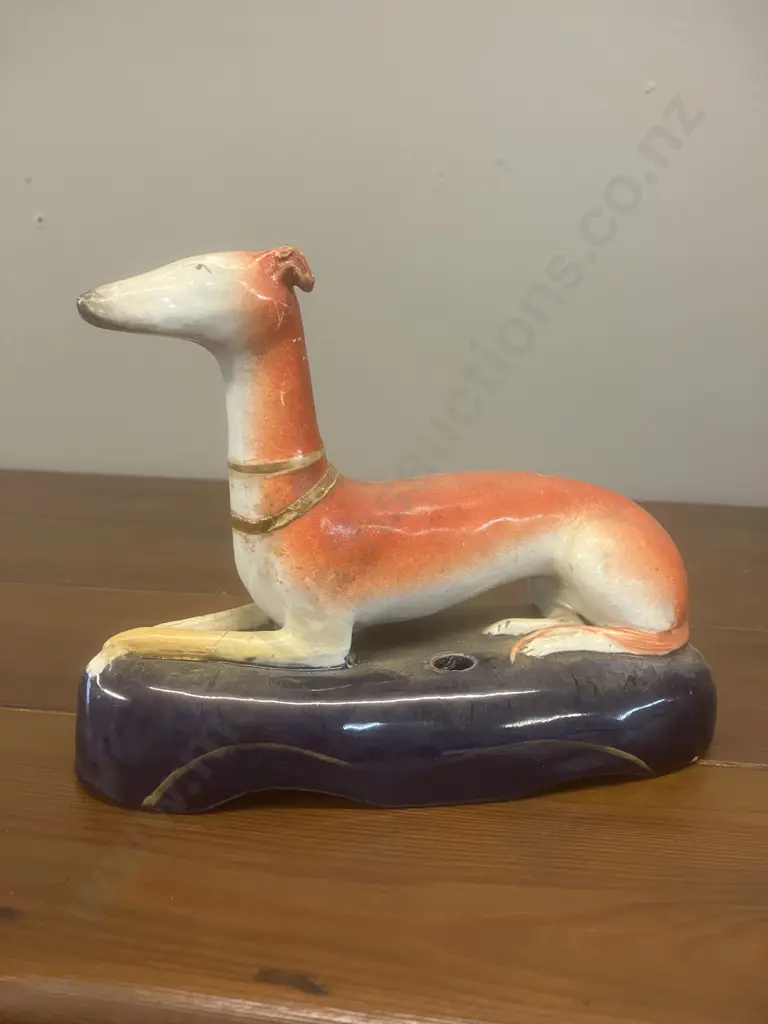 19th Century Antique Staffordshire Dog Quill Holder Image 1++