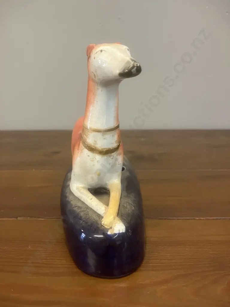 19th Century Antique Staffordshire Dog Quill Holder Image 1++