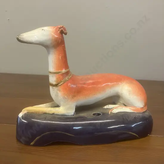 19th Century Antique Staffordshire Dog Quill Holder