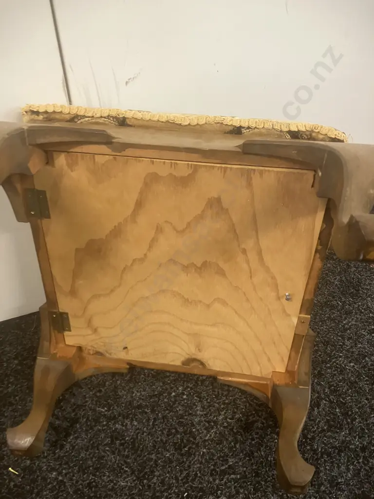 Vintage Wooden Platform Rocker With Footstool Image 1++
