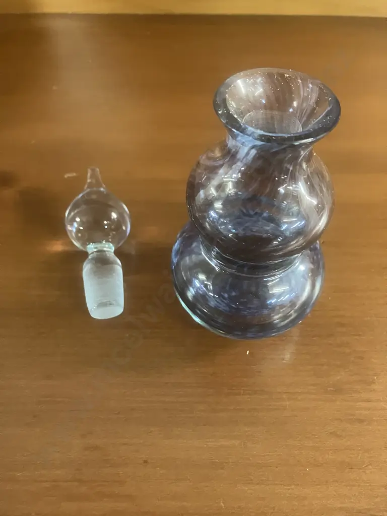 Vintage 1980s' Caithness Scotland Art Glass Perfume Bottle With Original Box. H15cm Image 1++