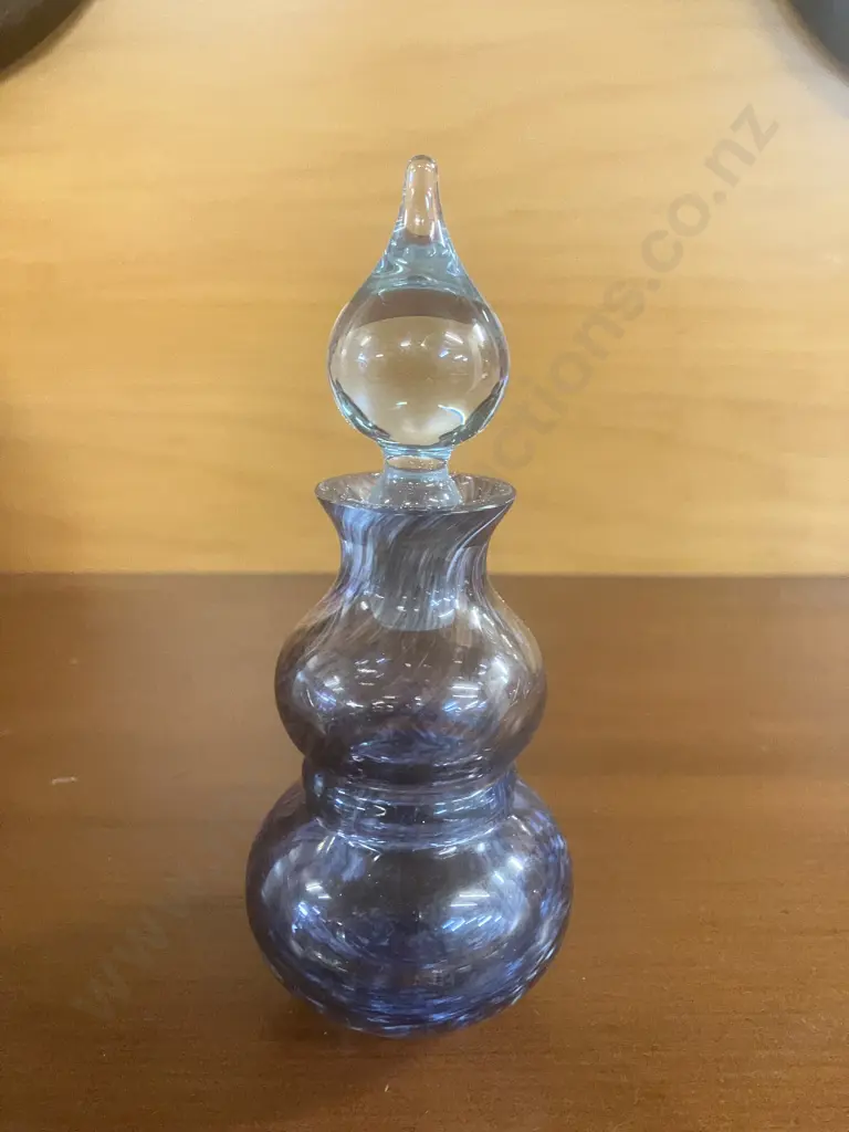 Vintage 1980s' Caithness Scotland Art Glass Perfume Bottle With Original Box. H15cm Image 1++