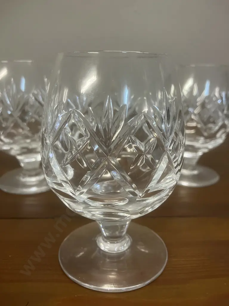 Royal Doulton Crystal Georgian Pattern Brandy Glasses - Set of 6 Image 1++