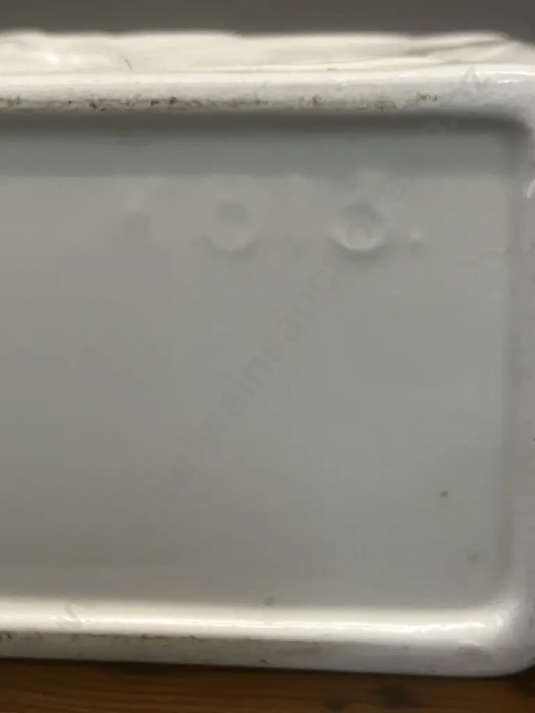 A 1940's Spode "Velamour Daffodil" Cream Trough Vase / Planter - England. H10 L31 D7.5cm Image 1++