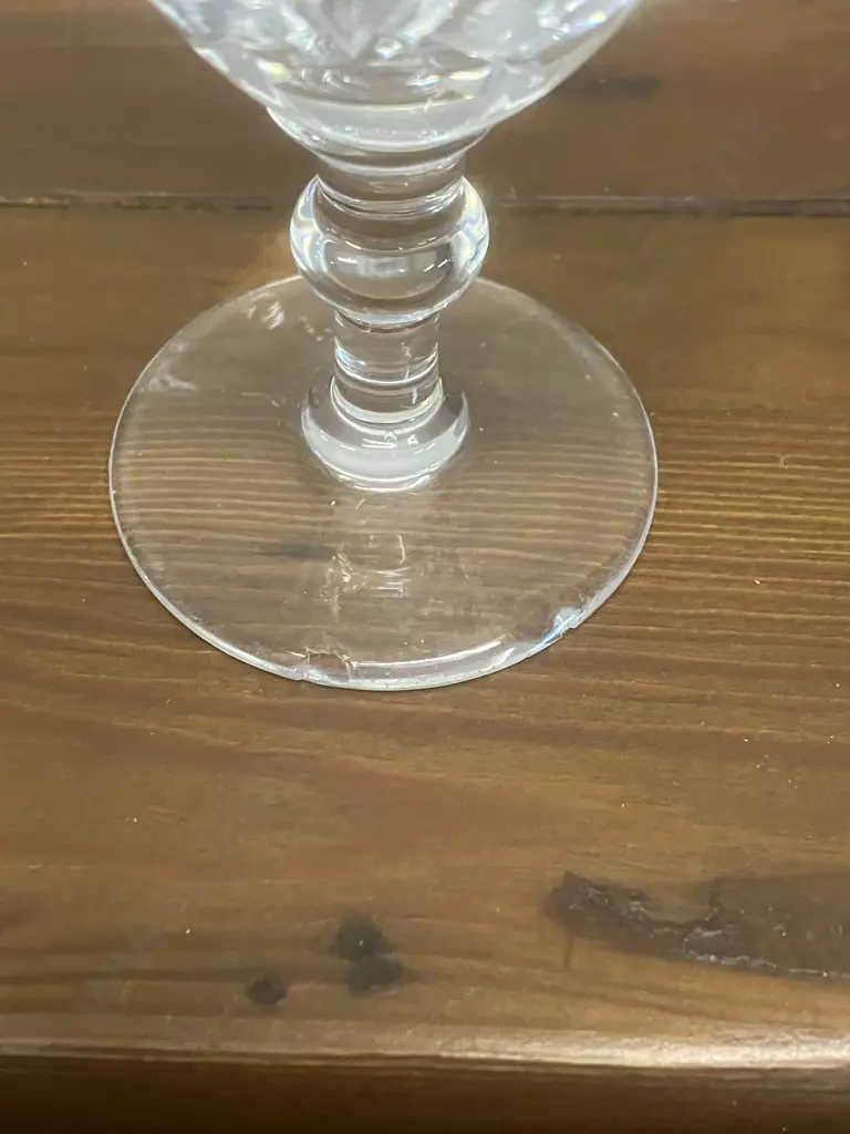 Pair of Webb Corbett Sherry Glasses (1 Chipped On Base), Tudor Crystal Posy Vase, 3 x Fritz Kallenberg? Seltzer Glasses Image 1++