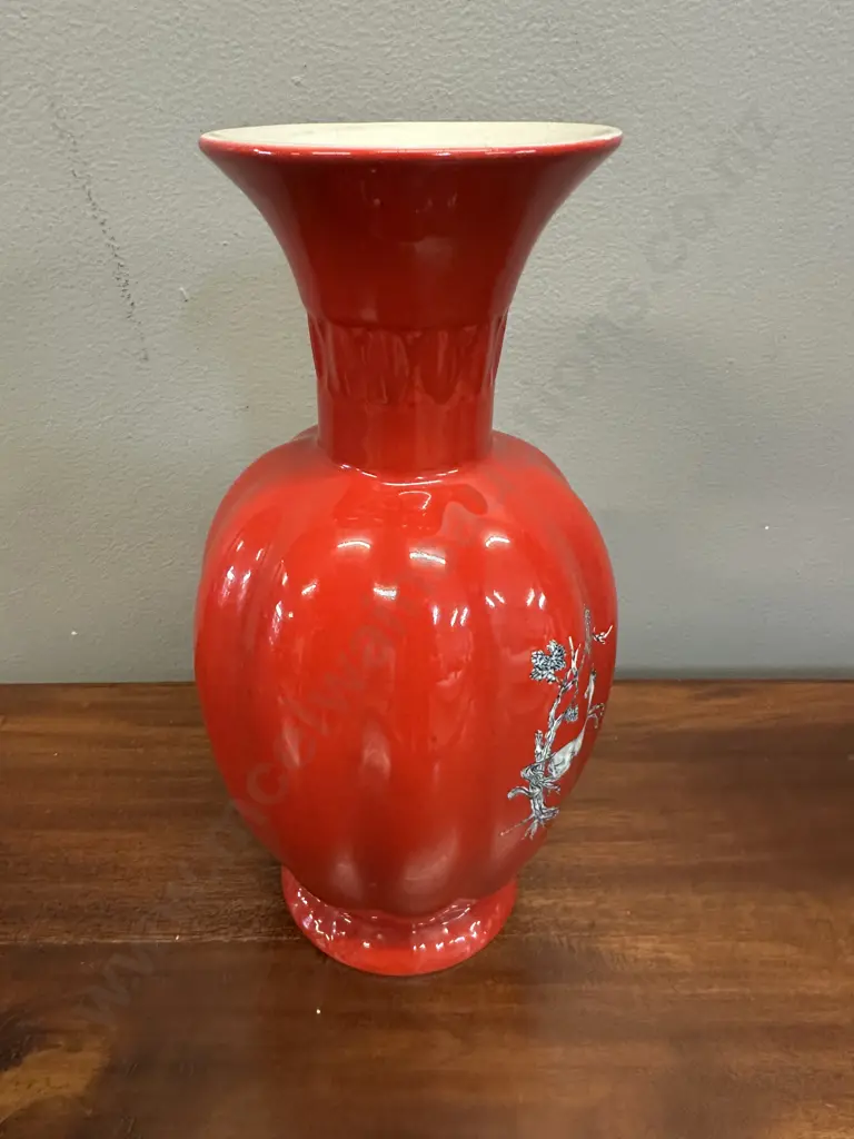 Art Deco Crown Devon Pottery Vase With Wild Horses H23cm. Image 1++
