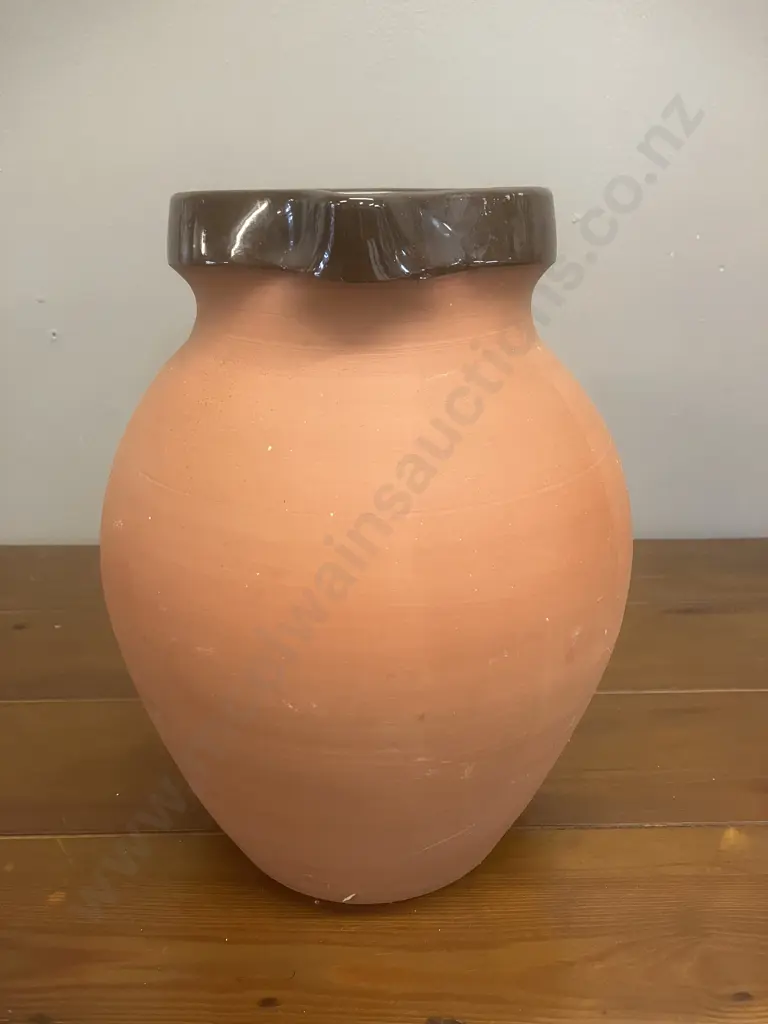 A 1960's C.H. Brannam Royal Barum Ware Red Clay Pitcher - England. H24cm Image 1++