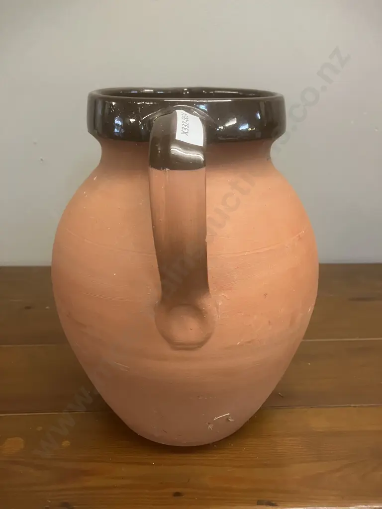A 1960's C.H. Brannam Royal Barum Ware Red Clay Pitcher - England. H24cm Image 1++
