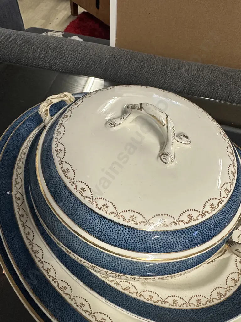 Antique Dinnerware Including Plates, Bowls, Jugs, Lidded Serving Dishes & Platters Image 1++
