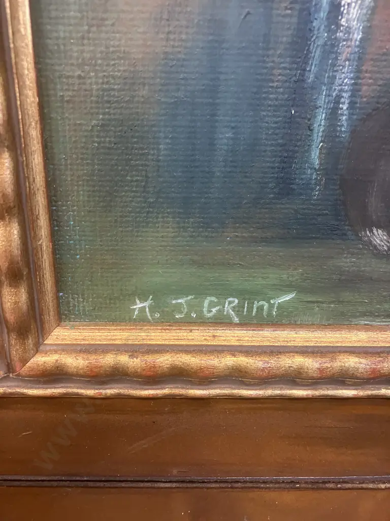 H.J. Grint - Pair of Signed Still Life Paintings, 35 x 29cm Image 1++