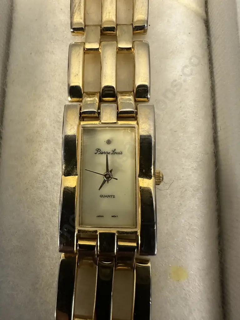 Vintage Gold Tone Ladies Quartz 'Piere Louis' Watch Image 1++