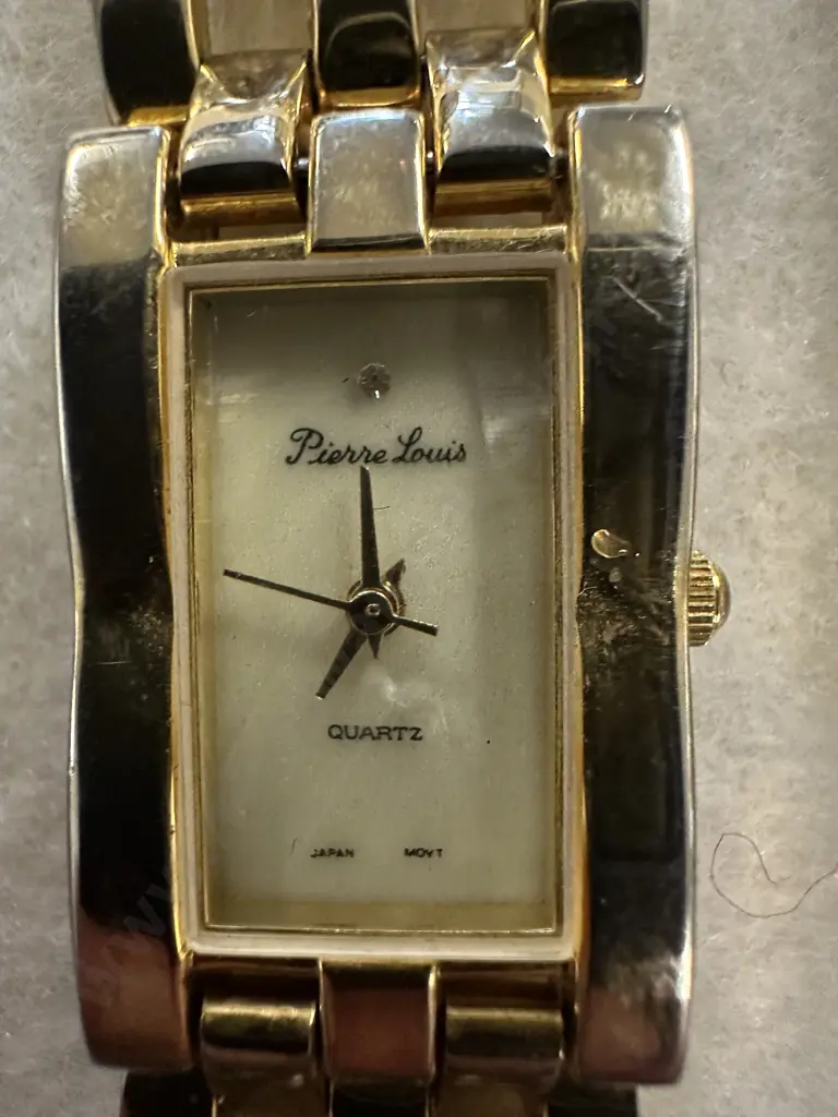 Vintage Gold Tone Ladies Quartz 'Piere Louis' Watch Image 1++