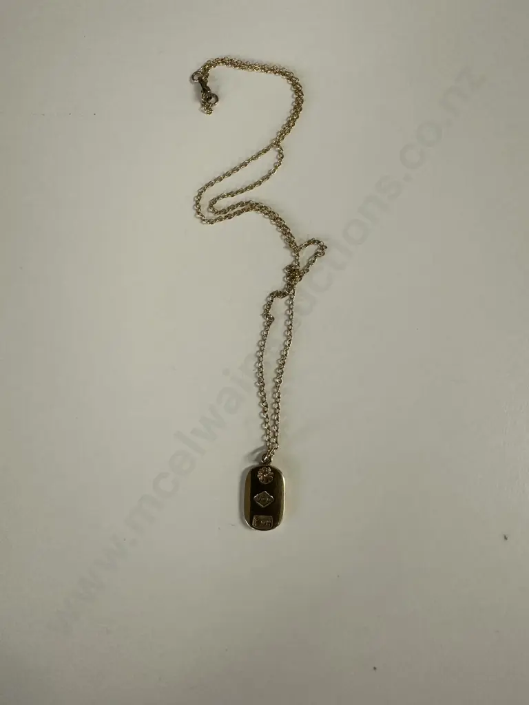 Stamped 9ct Pendant On Chain Image 1++