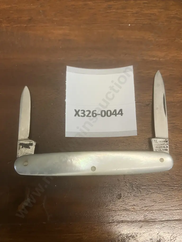 George Wostenholm Sheffield IXL Penknife  - Mother of Pearl 2 Blade Pocket Knife Image 1++