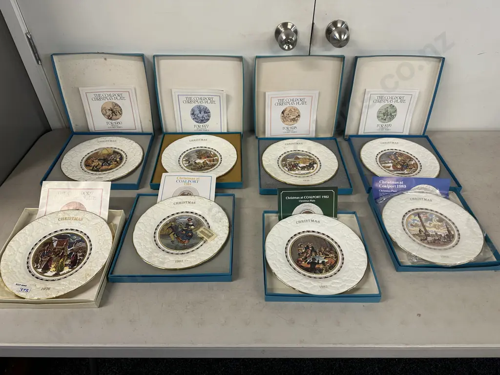 Coalport English Bone China 'The Christmas Plate' Series From 1976 to 1983 With Original Boxes Image 1++