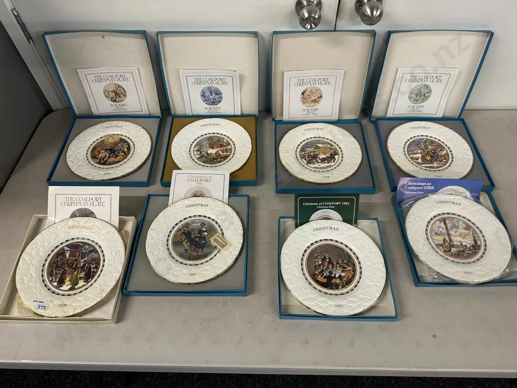Coalport English Bone China 'The Christmas Plate' Series From 1976 to 1983 With Original Boxes Image 1++