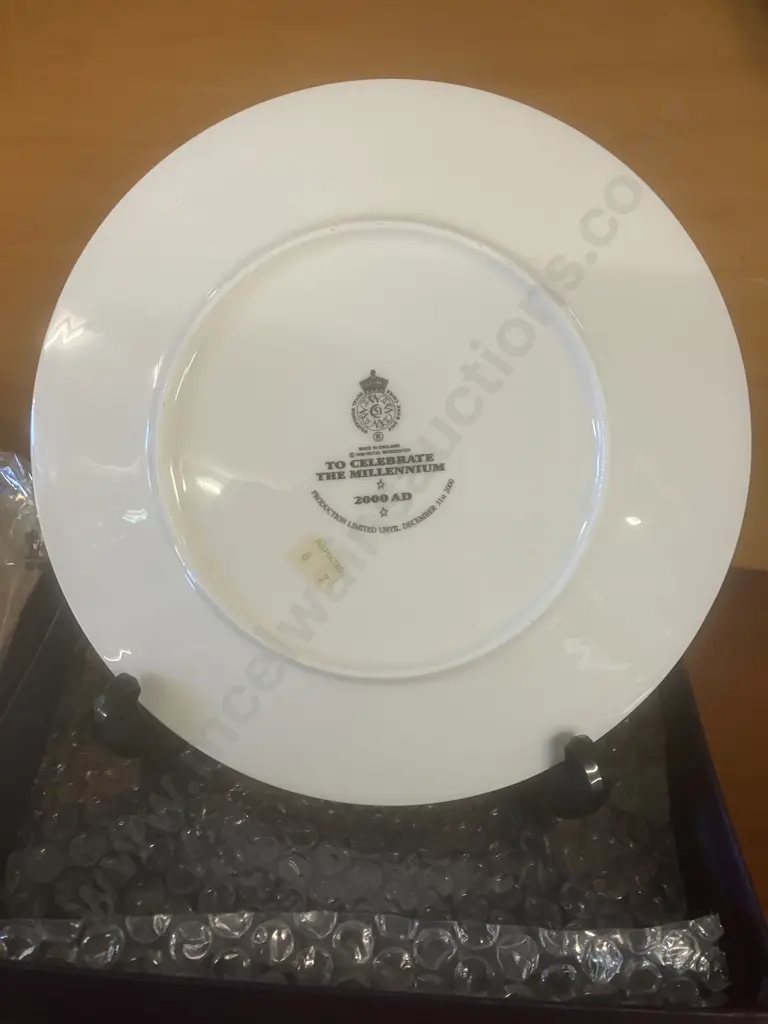 Royal Worcester Collectors Plates - National Mission to Deep Sea Fishermen & The Millennium 2000AD With Original Boxes Image 1++