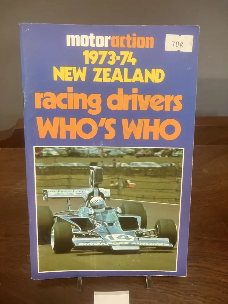 Vintage Rare motoraction 1973-74 New Zealand racing drivers Who's Who Image 1++