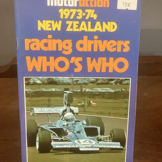 Vintage Rare motoraction 1973-74 New Zealand racing drivers Who's Who
