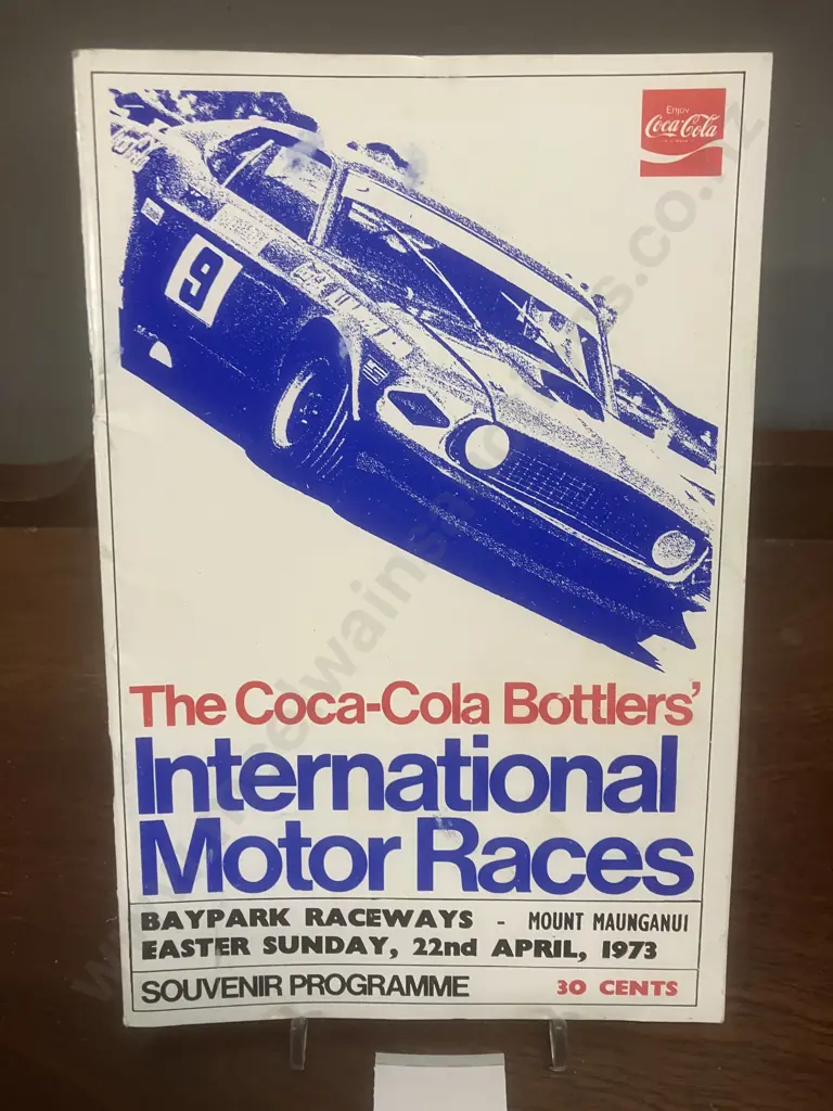 Vintage Collectable 1970s' Baypark Raceways The Coca-Cola Bottlers' International Motor Races Programme, 22nd April 1973 Image 1++