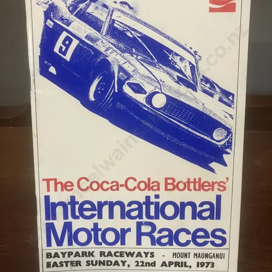 Vintage Collectable 1970s' Baypark Raceways The Coca-Cola Bottlers' International Motor Races Programme, 22nd April 1973