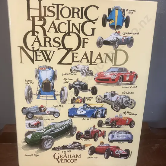 Historic Racing Cars of New Zealand by Graham Vercoe, 2001 Hardcover With Dust Jacket. Reed Publishing