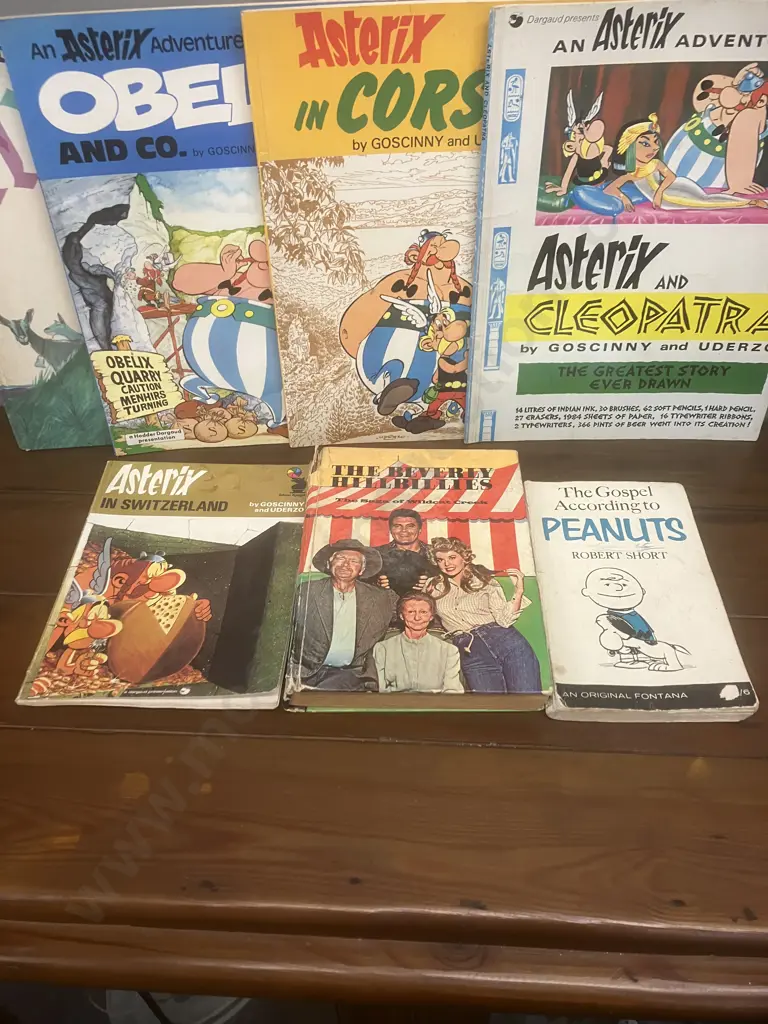 Vintage Asterix Comic Book Graphic Novels x 4, The Gospel According to Peanuts, Etc Image 1++