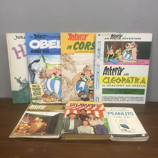 Vintage Asterix Comic Book Graphic Novels x 4, The Gospel According to Peanuts, Etc