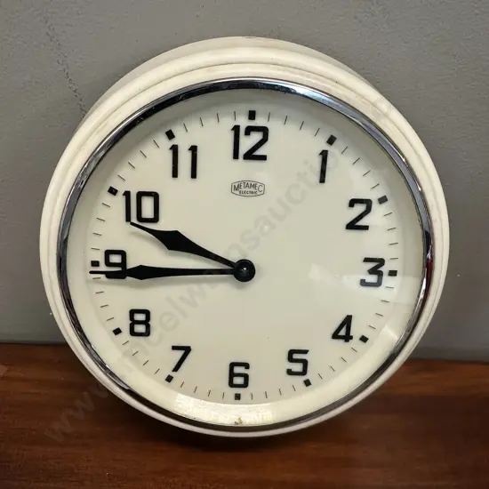 Vintage English Metamec Electric Wall Clock