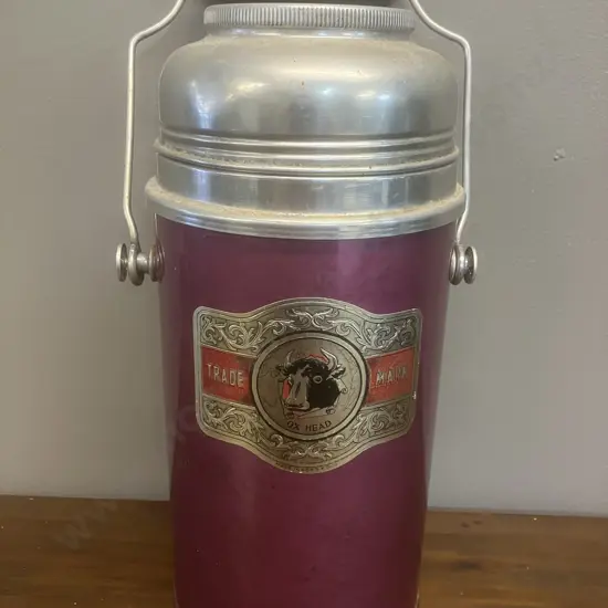Mid-Century "Ox Head" Brand Vintage Vacuum Flask Made In Hong Kong. H28cm