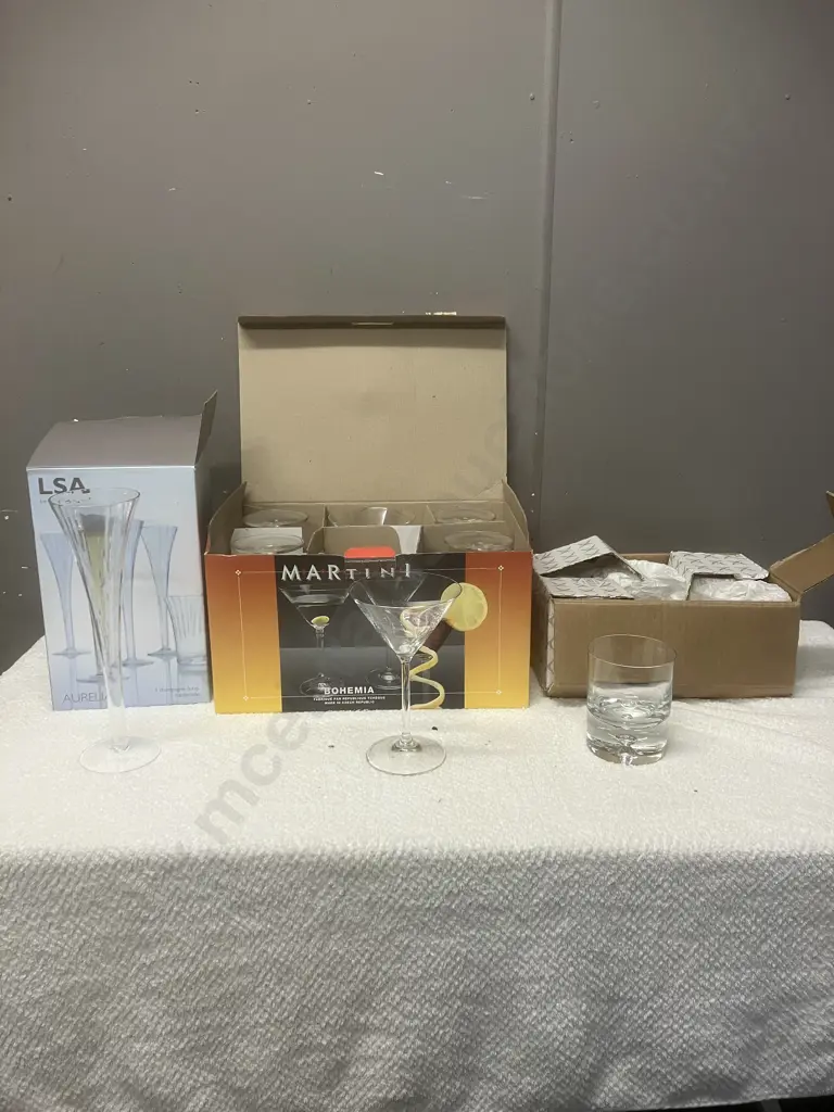 Three Boxed Glass Sets Image 1++