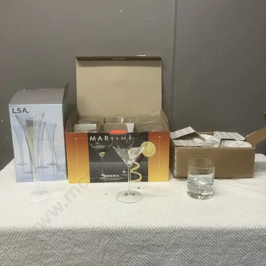 Three Boxed Glass Sets