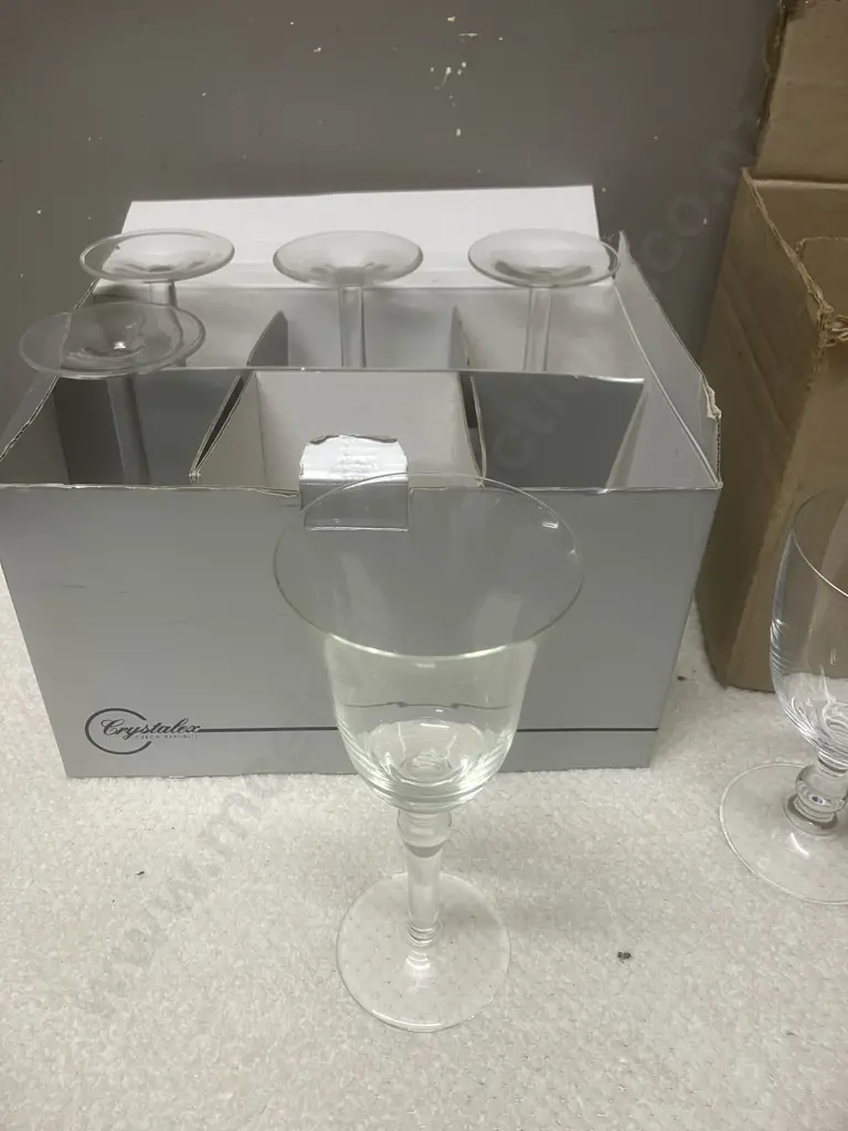 Three Incomplete Boxed Glass Sets Image 1++
