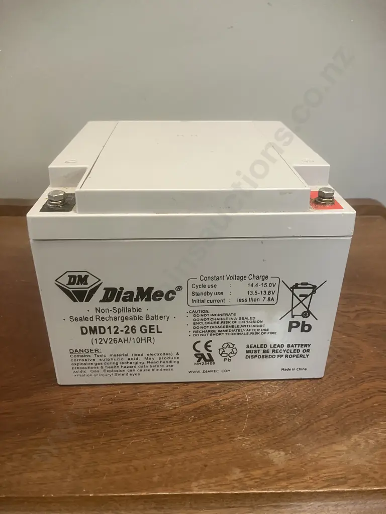 DiaMec 12V 26Ah Deep Cycle SLA Battery - DMD12-26 GEL Image 1++