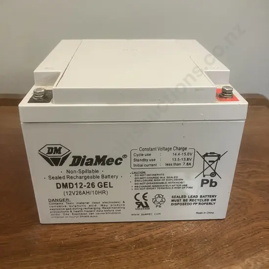 DiaMec 12V 26Ah Deep Cycle SLA Battery - DMD12-26 GEL