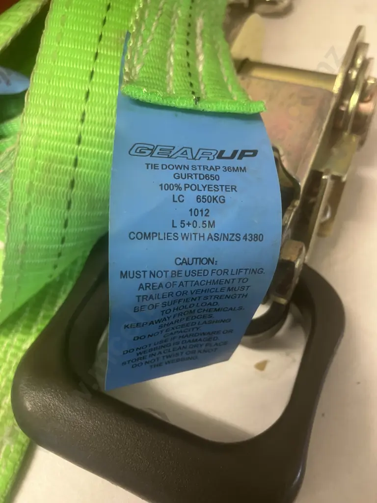 Ratchet Tie-Downs, Rope Etc In Red Bin Image 1++