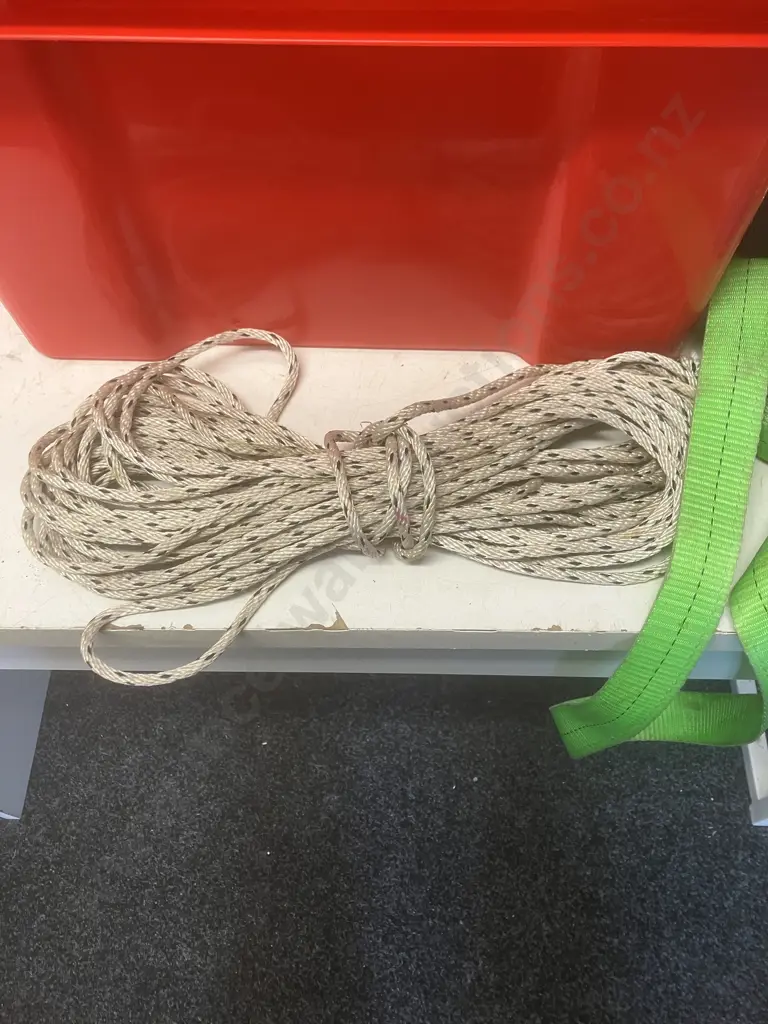 Ratchet Tie-Downs, Rope Etc In Red Bin Image 1++