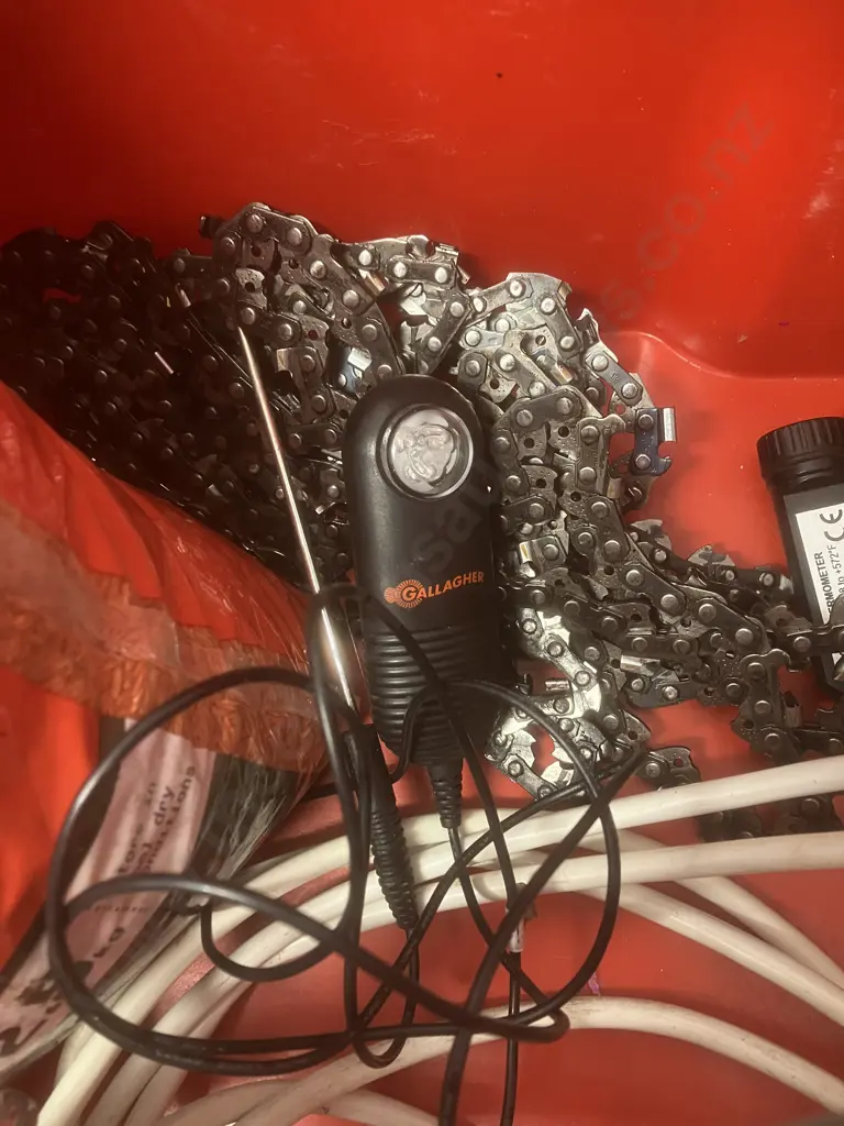 Red Bin - Lawn Seed, Gallagher Live Fence Indicator, Moisture Meters Etc Image 1++