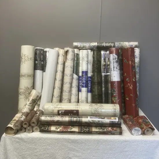Assorted Vintage Wallpapers & Border Rolls